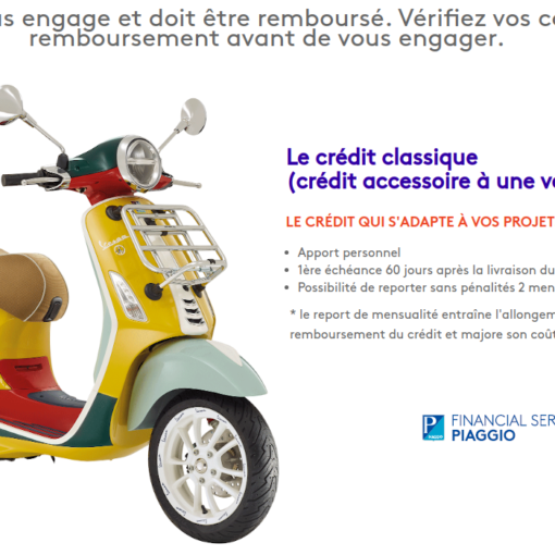 crédit scooter vespa