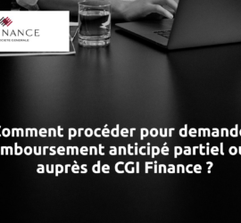 remboursement anticipé CGI Finance